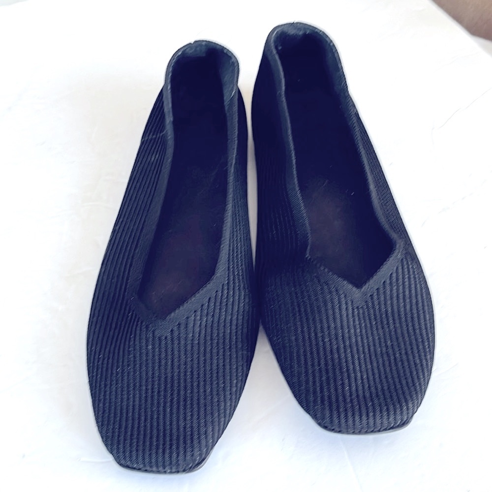 Vivaia Margot 2.0 ballet flat black square toe size 9